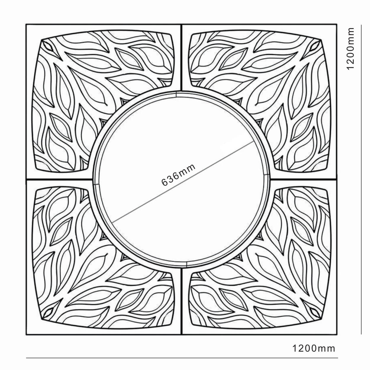 Приствольная решетка для дерева ZKING CRUST 1.2х1.2м Черная в Кукуштане фото