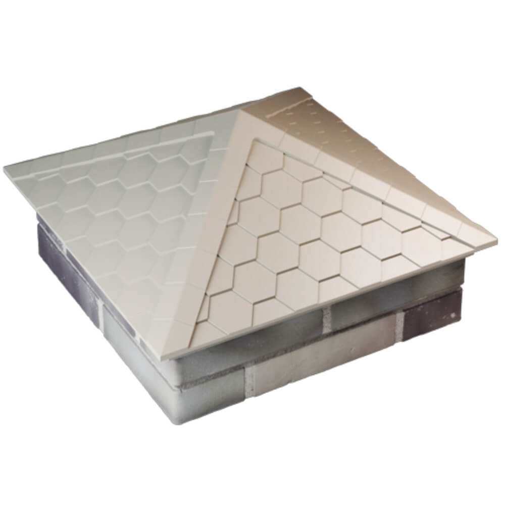 Колпак Zking Эверест Бежевый на столб 2х2 кирпича (535х535мм) Кукуштан фото