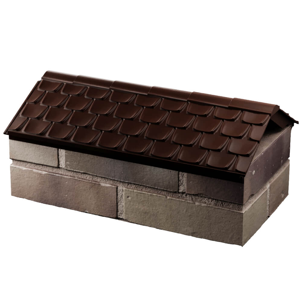 Парапет Zking Эльбрус Коричневый с посадкой на 1 кирпич (255мм) в Кукуштане фото