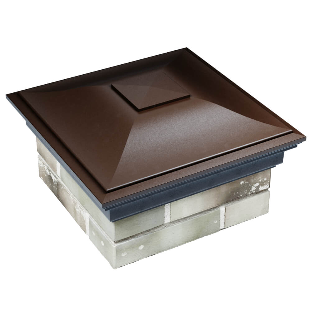 Колпак Zking Монблан Коричневый на столб 1.5х1.5 кирпича (385х385мм) в Кукуштане фото