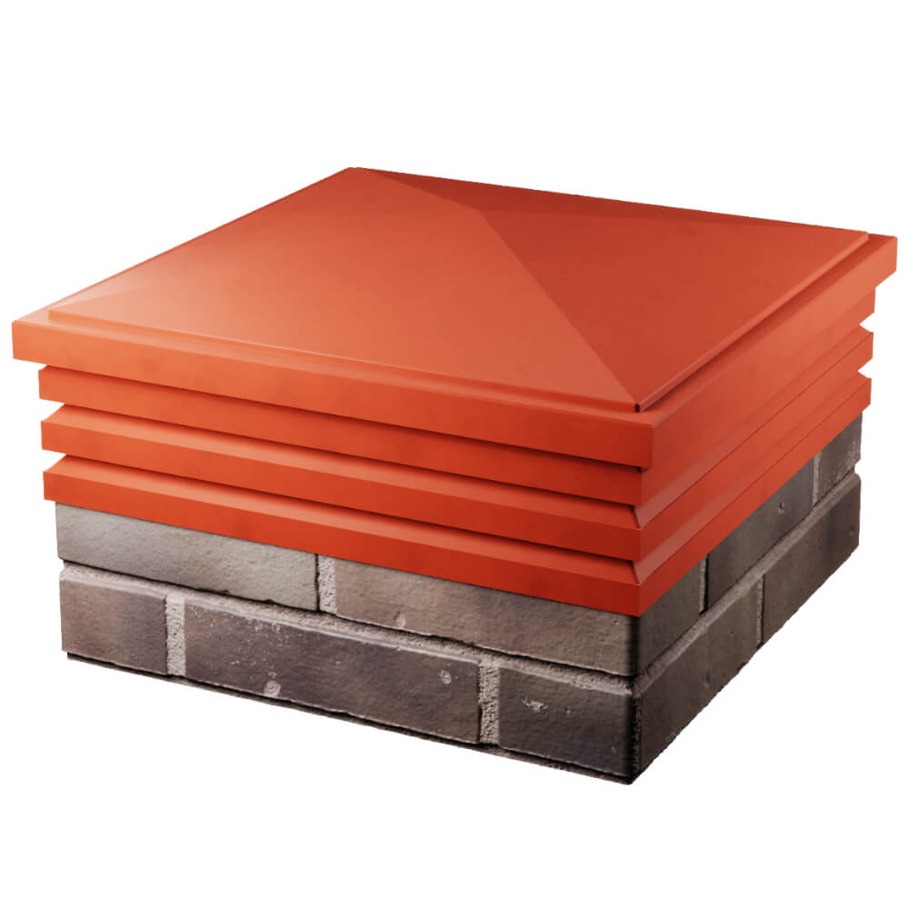 Колпак Zking Бона ХайТек Красный на столб 2х2 кирпича (513х513мм) в Кукуштане фото