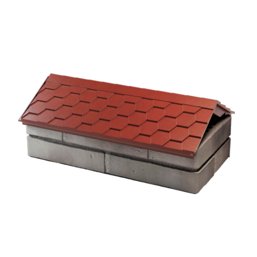 Парапет Zking Эверест Красный с посадкой на 1 кирпич (200/225/255мм) в Кукуштане фото