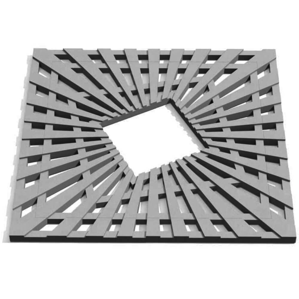 Приствольная решетка для дерева ZKING ATMOSPHERE 1.2х1.2м Серая Кукуштан фото