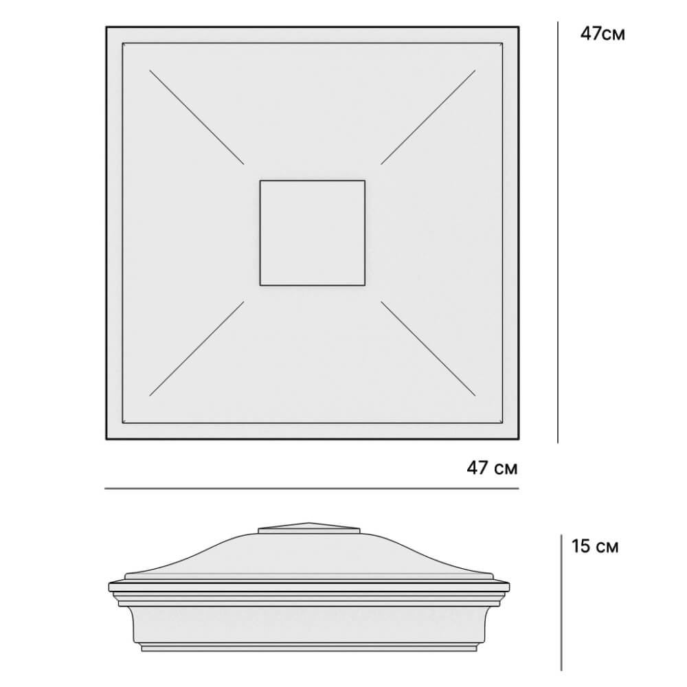 Колпак Zking Монблан Коричневый на столб 1.5х1.5 кирпича (385х385мм) в Кукуштане фото