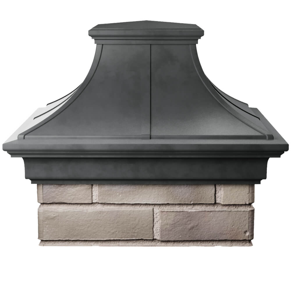 Колпак Zking Монблан Премиум Серый на столб 1.5х1.5 кирпича (385х385мм) Кукуштан фото