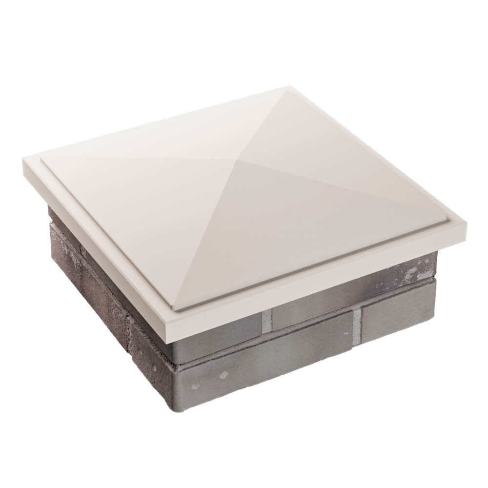 Колпак Zking БонаМоно Бежевый на столб 1.5х1.5 кирпича (385х385, 400х400мм) в Кукуштане фото