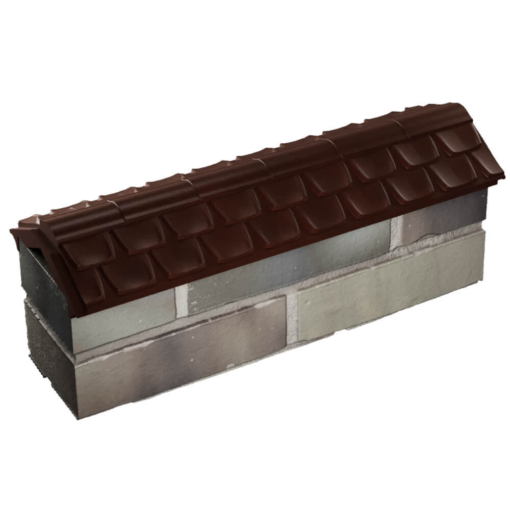 Парапет Zking Эльбрус Коричневый с посадкой на 0.5 кирпича (130мм) в Кукуштане фото