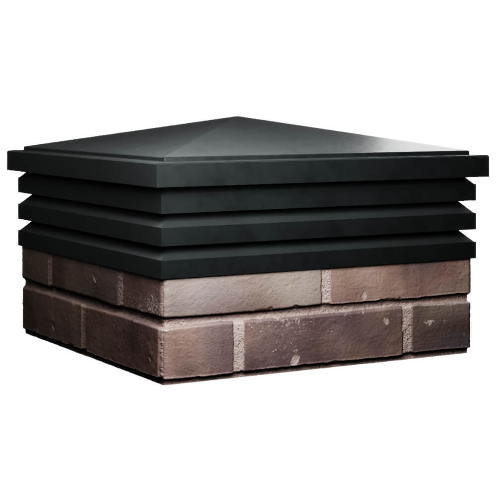 Колпак Zking Бона ХайТек Черный на столб 2х2 кирпича (513х513мм) в Кукуштане фото