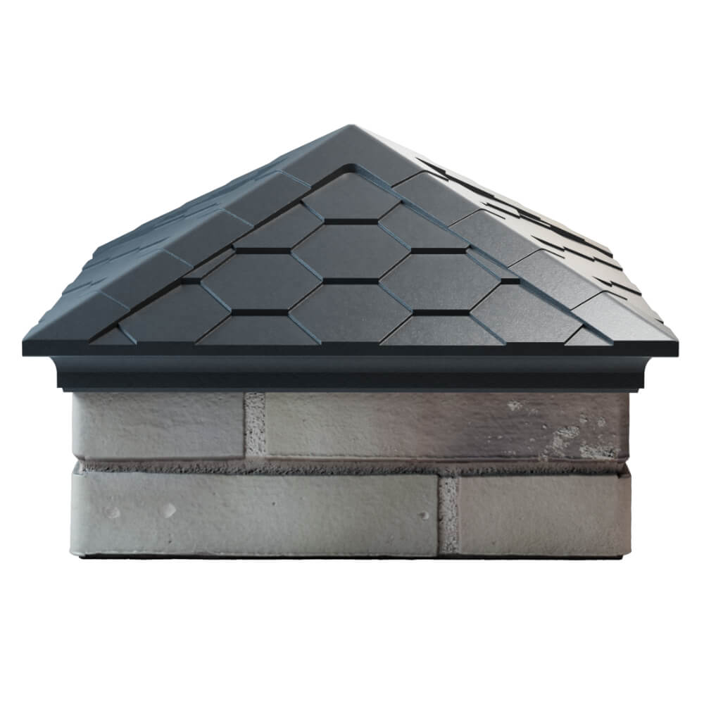 Колпак Zking Эверест Серый на столб 1.5х1.5 кирпича (390х390мм) Кукуштан фото