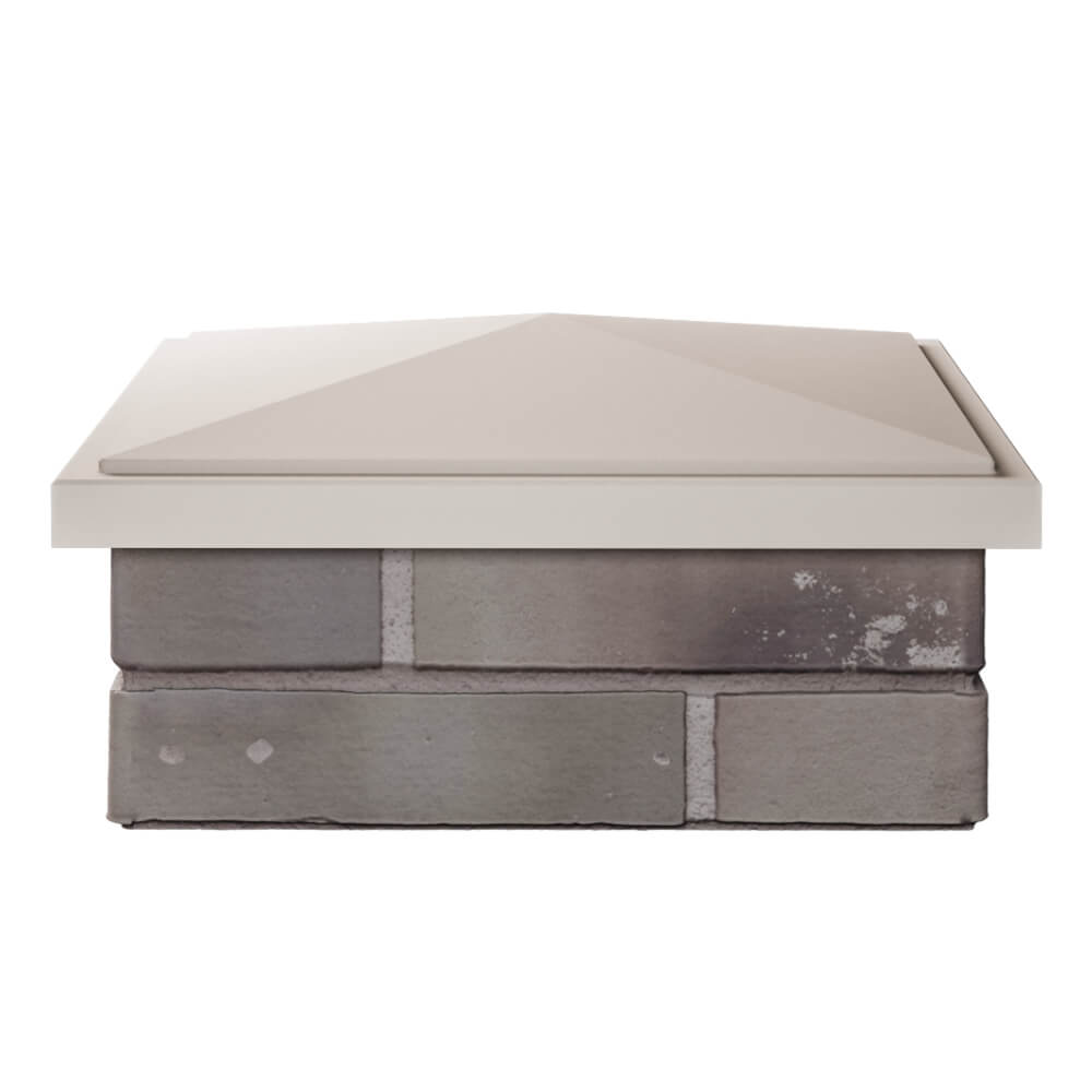 Колпак Zking БонаМоно Бежевый на столб 1.5х1.5 кирпича (385х385, 400х400мм) Кукуштан фото