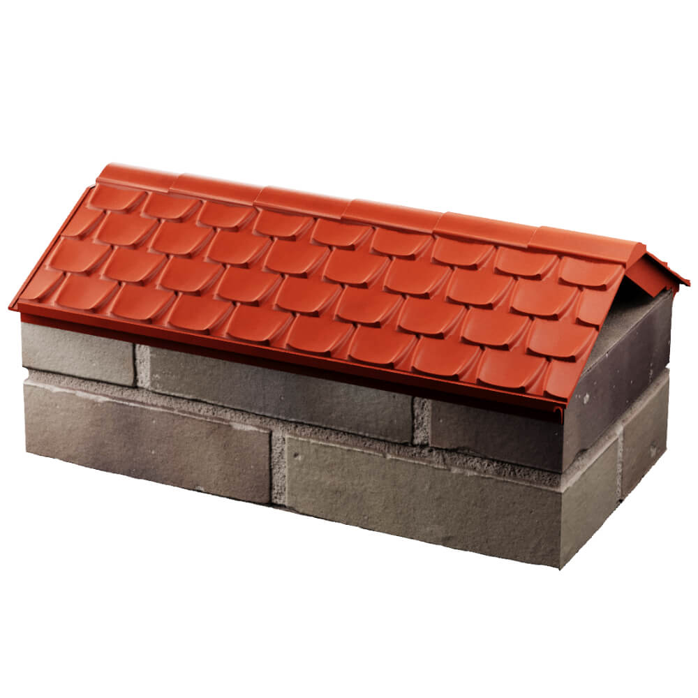 Парапет Zking Эльбрус Красный с посадкой на 1 кирпич (255мм) в Кукуштане фото