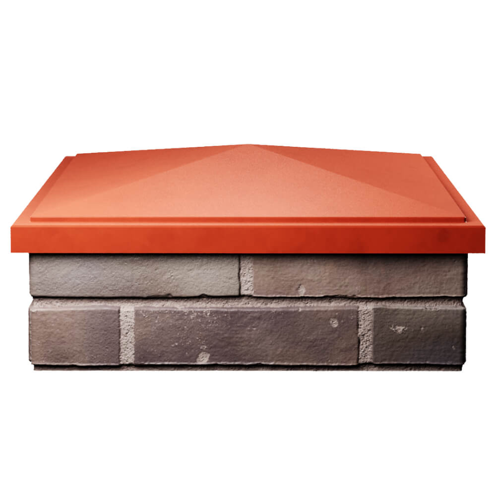 Колпак Zking БонаМоно Красный на столб 2х2 кирпича (515х515, 530х530мм) Кукуштан фото