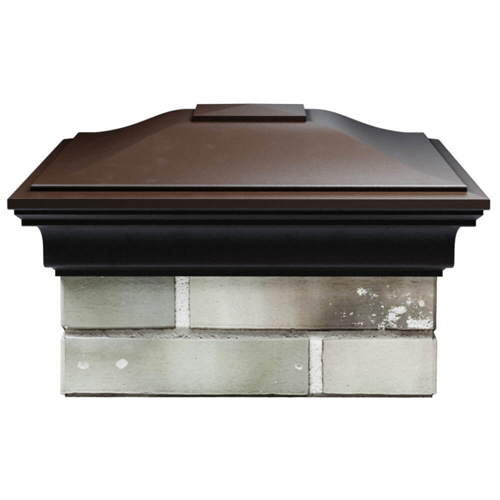 Колпак Zking Монблан Коричневый на столб 1.5х1.5 кирпича (385х385мм) Кукуштан фото