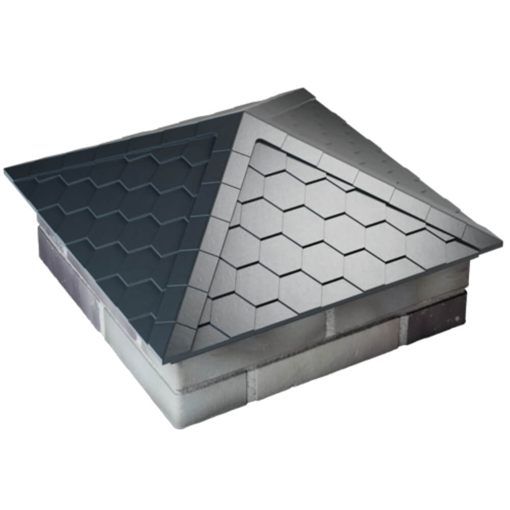 Колпак Zking Эверест Серый на столб 2х2 кирпича (535х535мм) Кукуштан фото