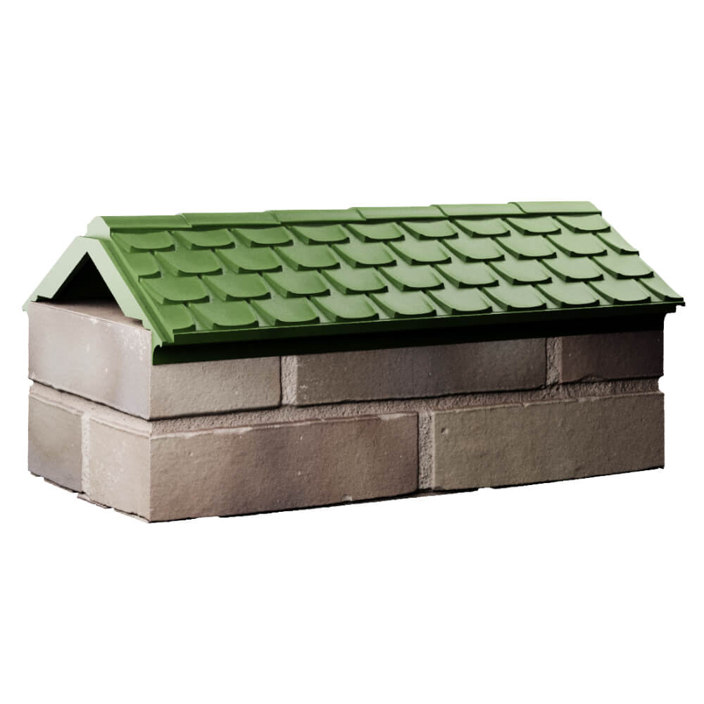 Парапет Zking Эльбрус Зеленый с посадкой на 1 кирпич (255мм) Кукуштан фото