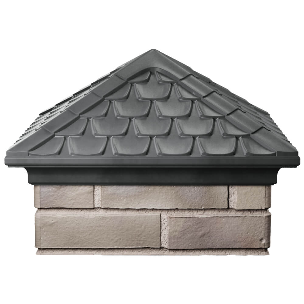 Колпак Zking Эльбрус Серый на столб 1.5х1.5 кирпича (385х385мм) Кукуштан фото