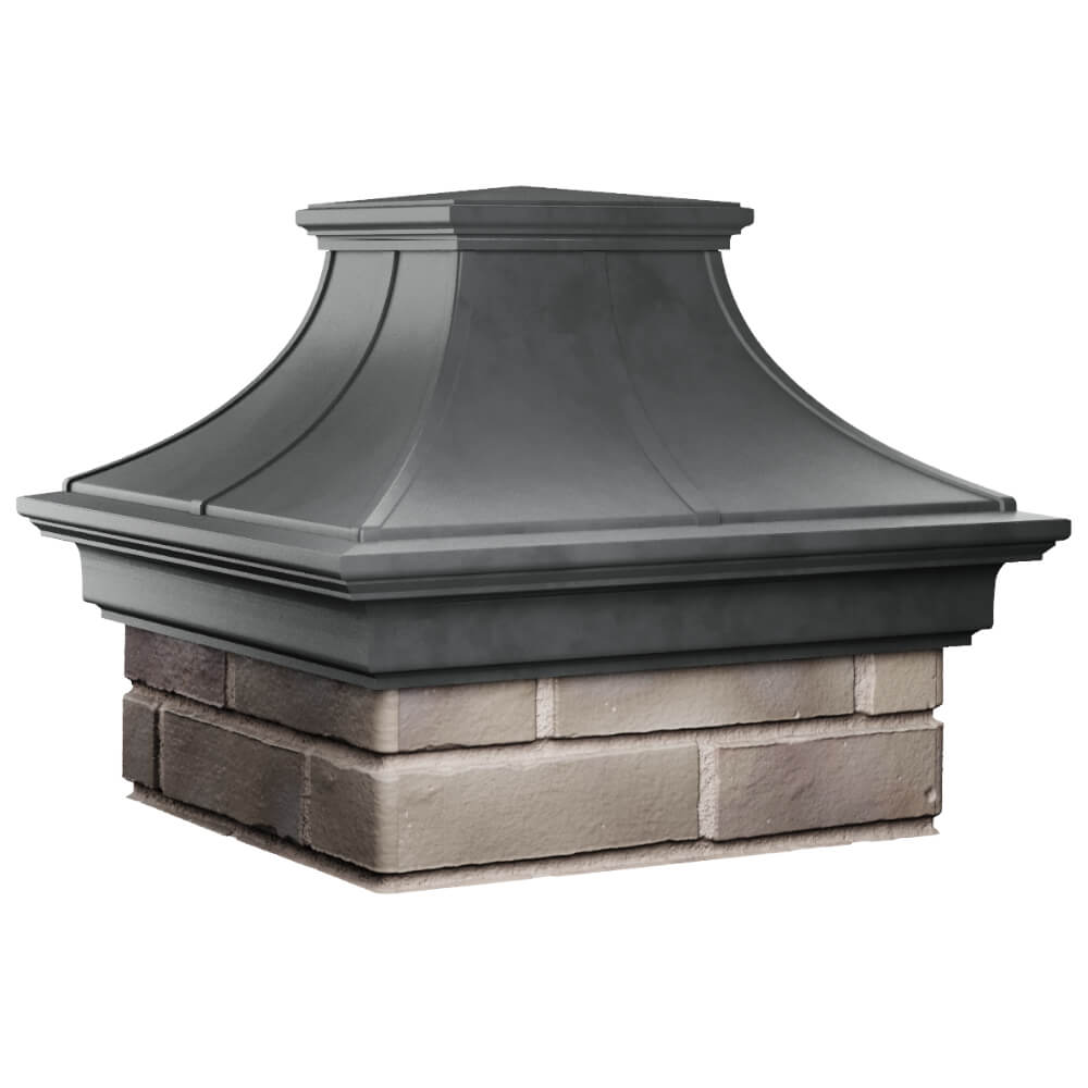Колпак Zking Монблан Премиум Серый на столб 1.5х1.5 кирпича (385х385мм) в Кукуштане фото