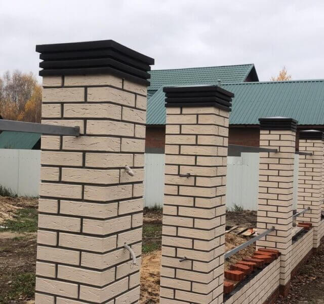 Колпак Zking Бона ХайТек Коричневый на столб 1.5х1.5 кирпича (385х385мм) в Кукуштане фото