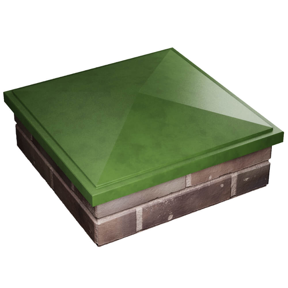 Колпак Zking БонаМоно Зеленый на столб 2х2 кирпича (515х515, 530х530мм) в Кукуштане фото