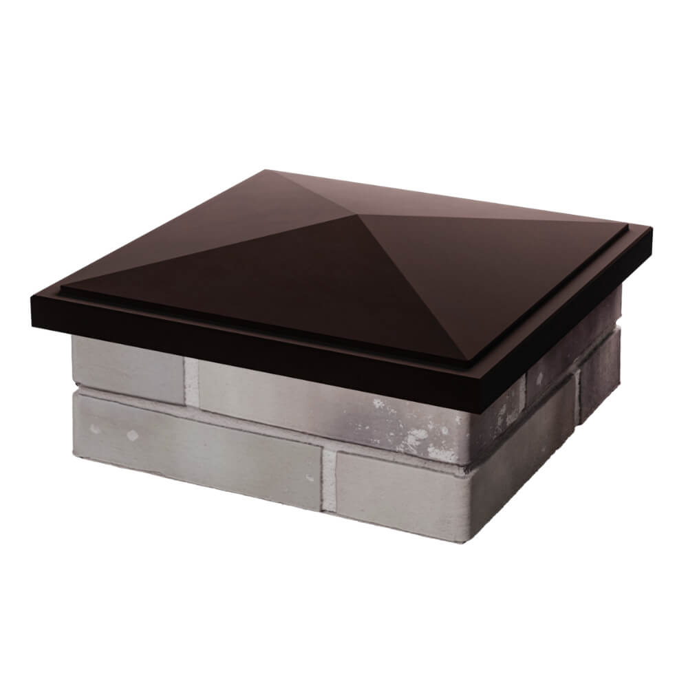 Колпак Zking БонаМоно Коричневый на столб 1.5х1.5 кирпича (385х385, 400х400мм) в Кукуштане фото