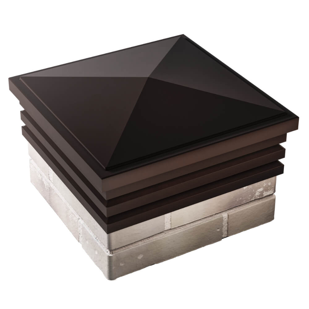 Колпак Zking Бона ХайТек Коричневый на столб 1.5х1.5 кирпича (385х385мм) в Кукуштане фото