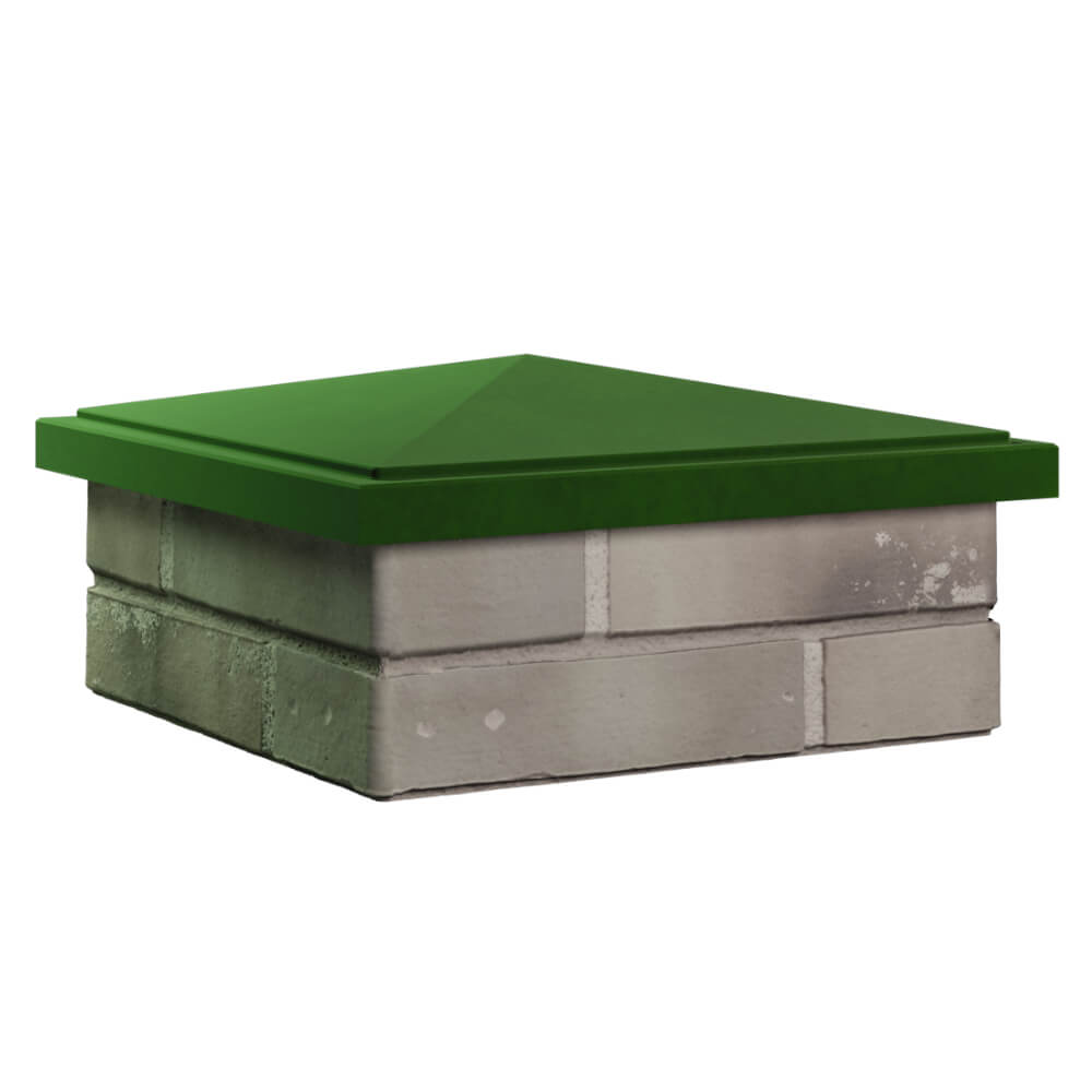 Колпак Zking БонаМоно Зеленый на столб 1.5х1.5 кирпича (385х385, 400х400мм) в Кукуштане фото