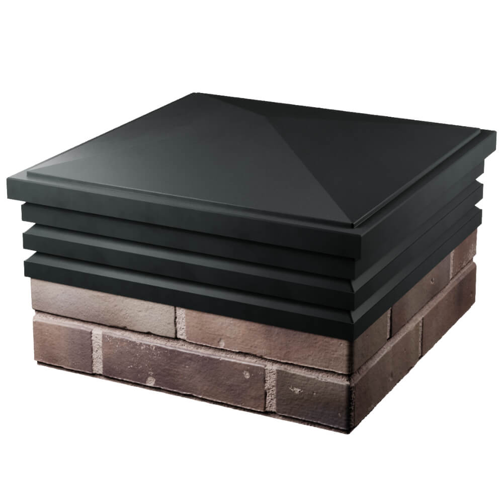 Колпак Zking Бона ХайТек Черный на столб 2х2 кирпича (513х513мм) в Кукуштане фото