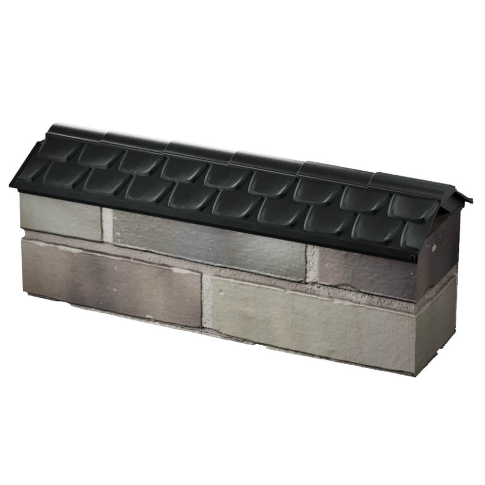 Парапет Zking Эльбрус Черный с посадкой на 0.5 кирпича (130мм) в Кукуштане фото