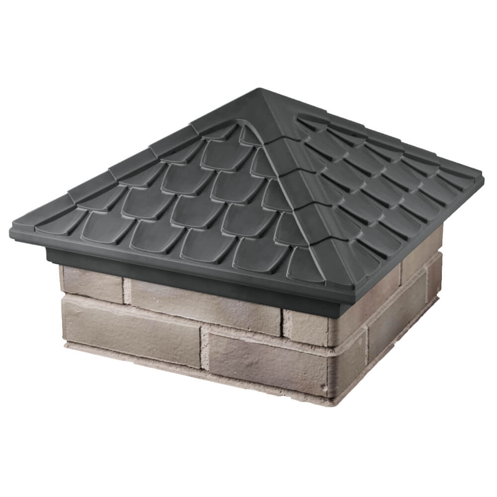 Колпак Zking Эльбрус Серый на столб 1.5х1.5 кирпича (385х385мм) в Кукуштане фото