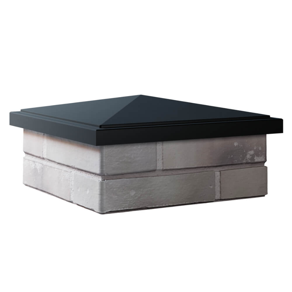 Колпак Zking БонаМоно Черный на столб 1.5х1.5 кирпича (385х385, 400х400мм) в Кукуштане фото