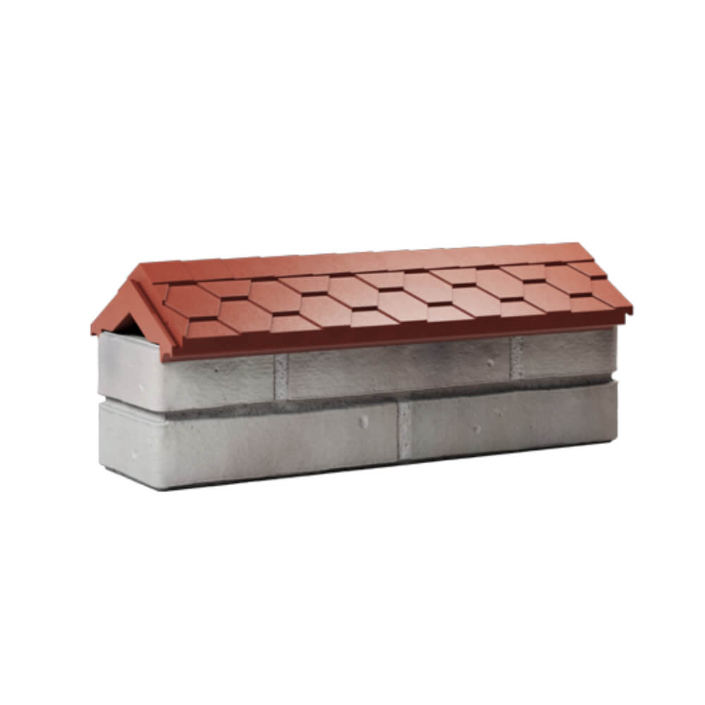 Парапет Zking Эверест Красный с посадкой на 0.5 кирпича (130мм) Кукуштан фото