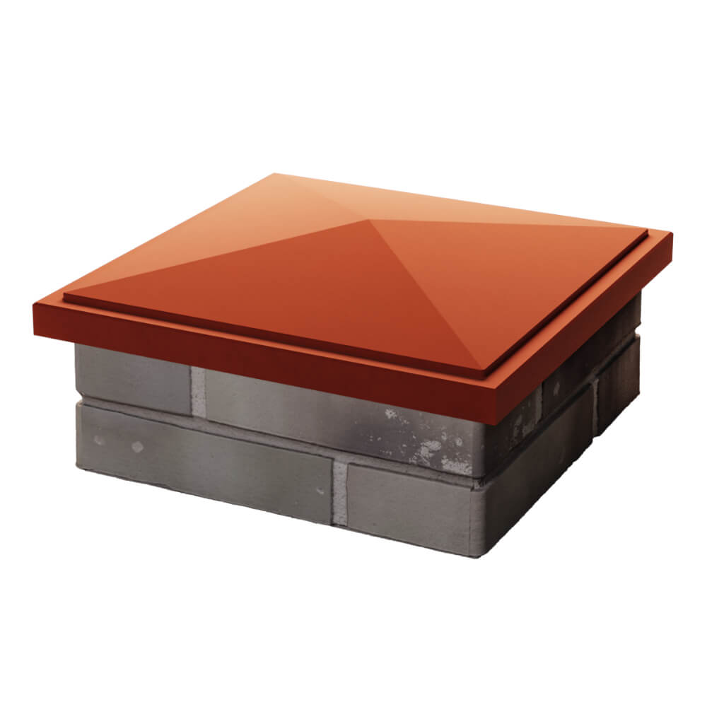 Колпак Zking БонаМоно Красный на столб 1.5х1.5 кирпича (385х385, 400х400мм) в Кукуштане фото