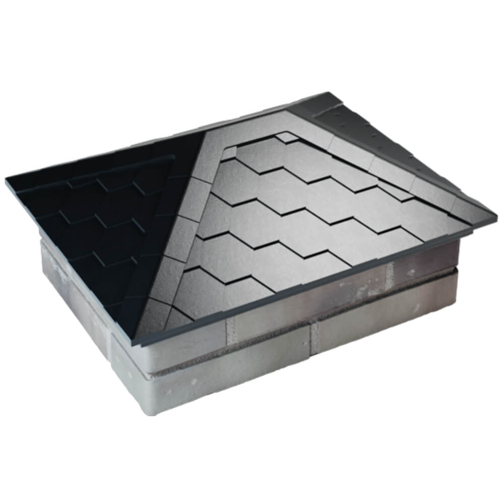 Колпак Zking Эверест Черный на столб 2х1.5 кирпича (520х390мм) Кукуштан фото