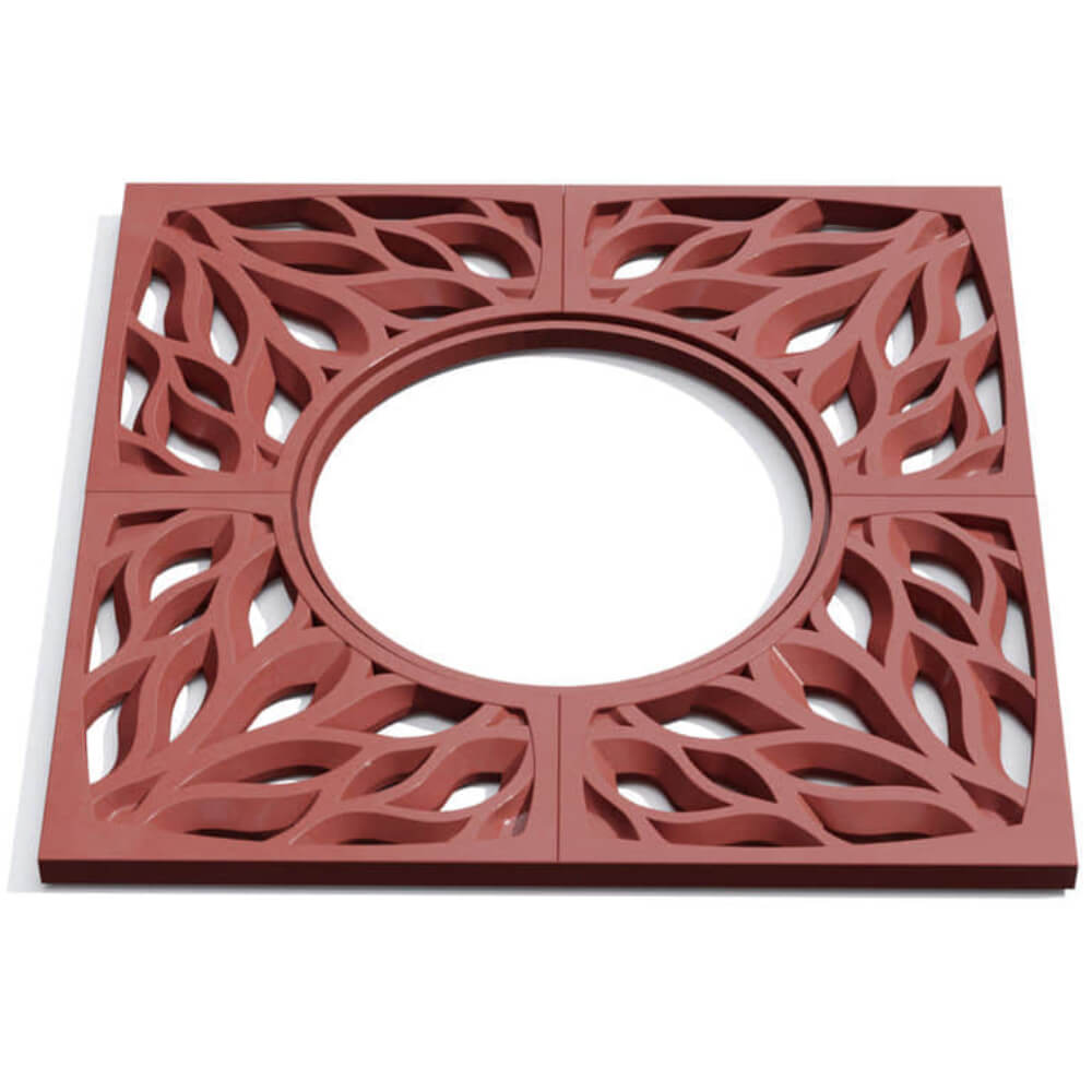 Приствольная решетка для дерева ZKING CRUST 1.2х1.2м Красная Кукуштан фото