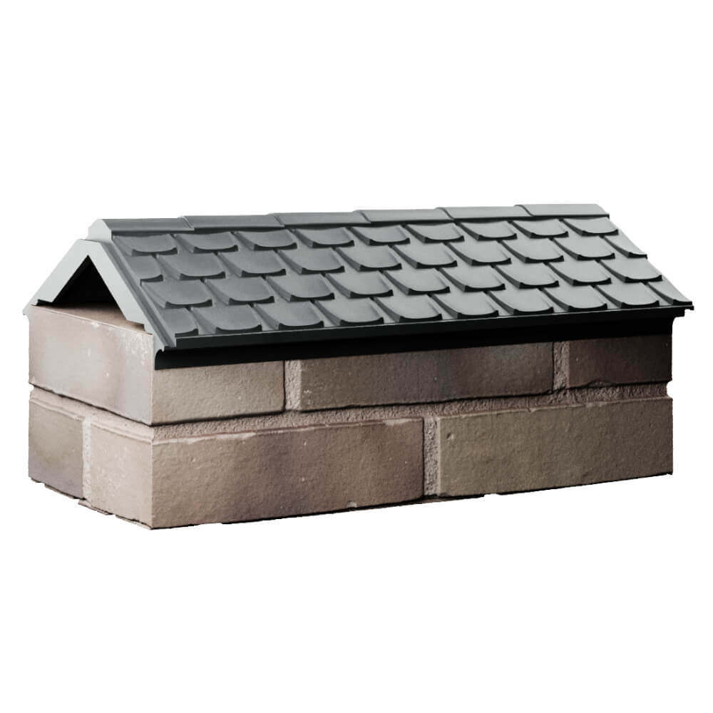 Парапет Zking Эльбрус Серый с посадкой на 1 кирпич (255мм) Кукуштан фото