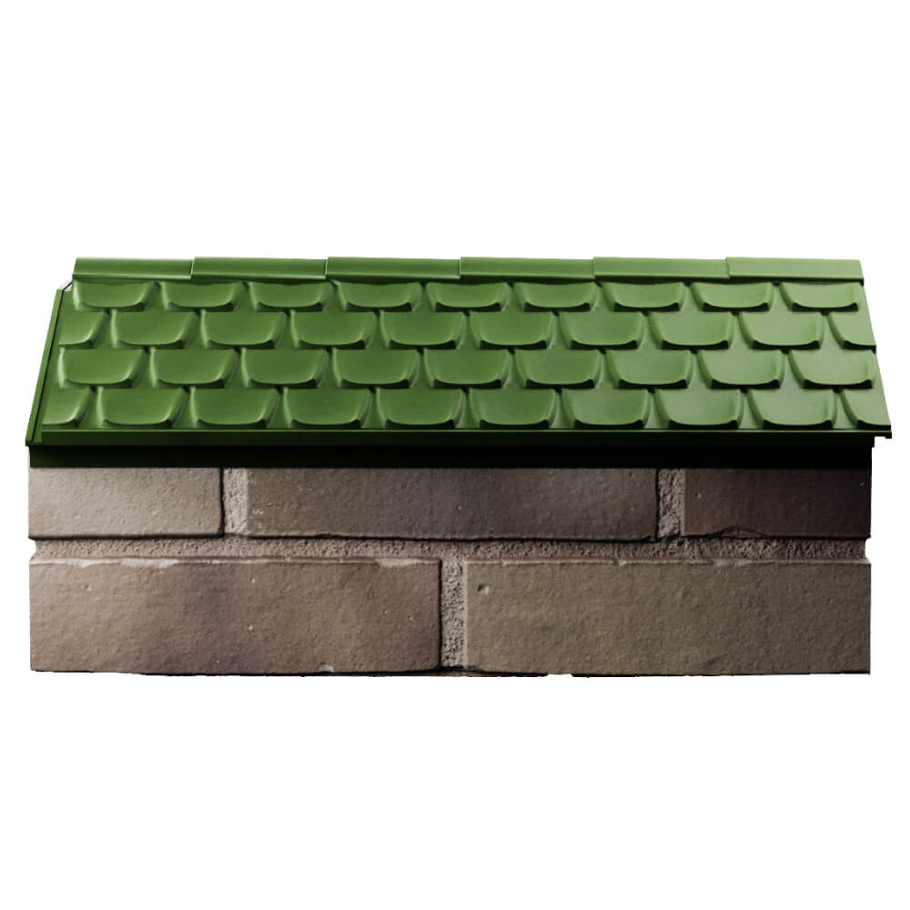 Парапет Zking Эльбрус Зеленый с посадкой на 1 кирпич (255мм) в Кукуштане фото