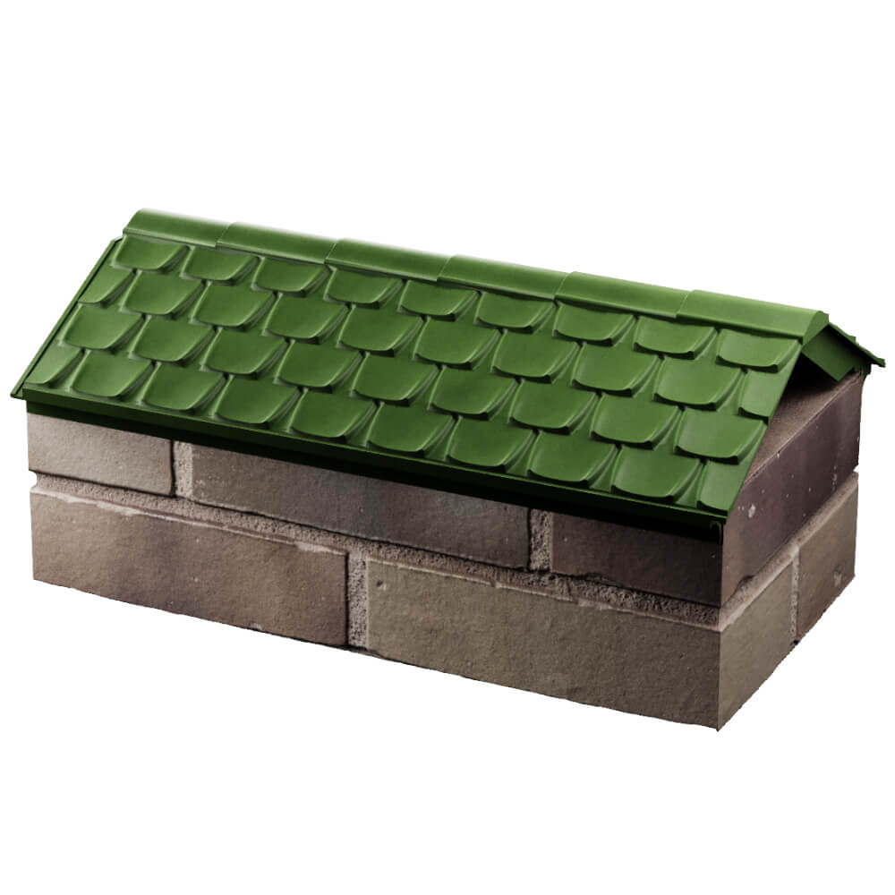 Парапет Zking Эльбрус Зеленый с посадкой на 1 кирпич (255мм) в Кукуштане фото