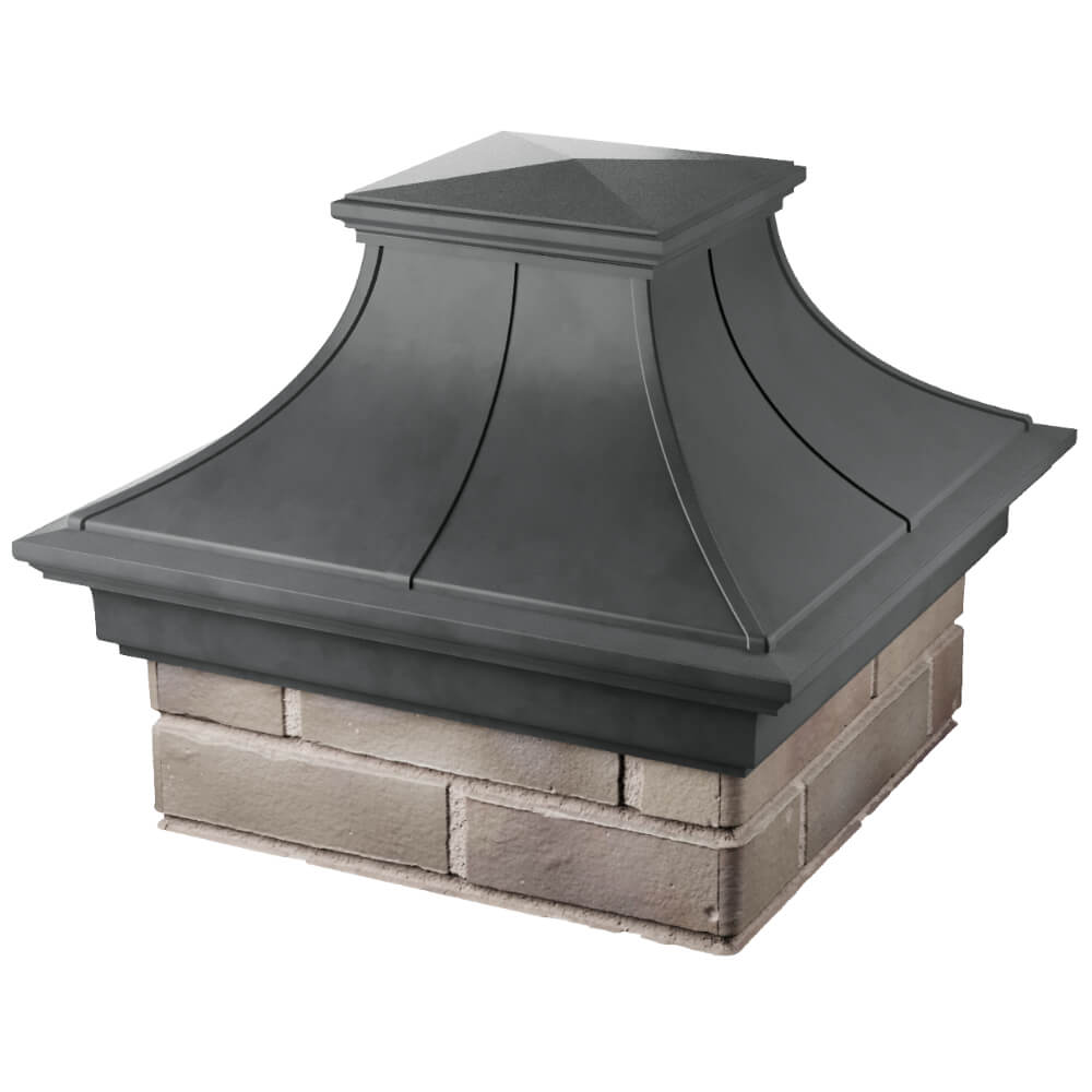 Колпак Zking Монблан Премиум Серый на столб 1.5х1.5 кирпича (385х385мм) в Кукуштане фото