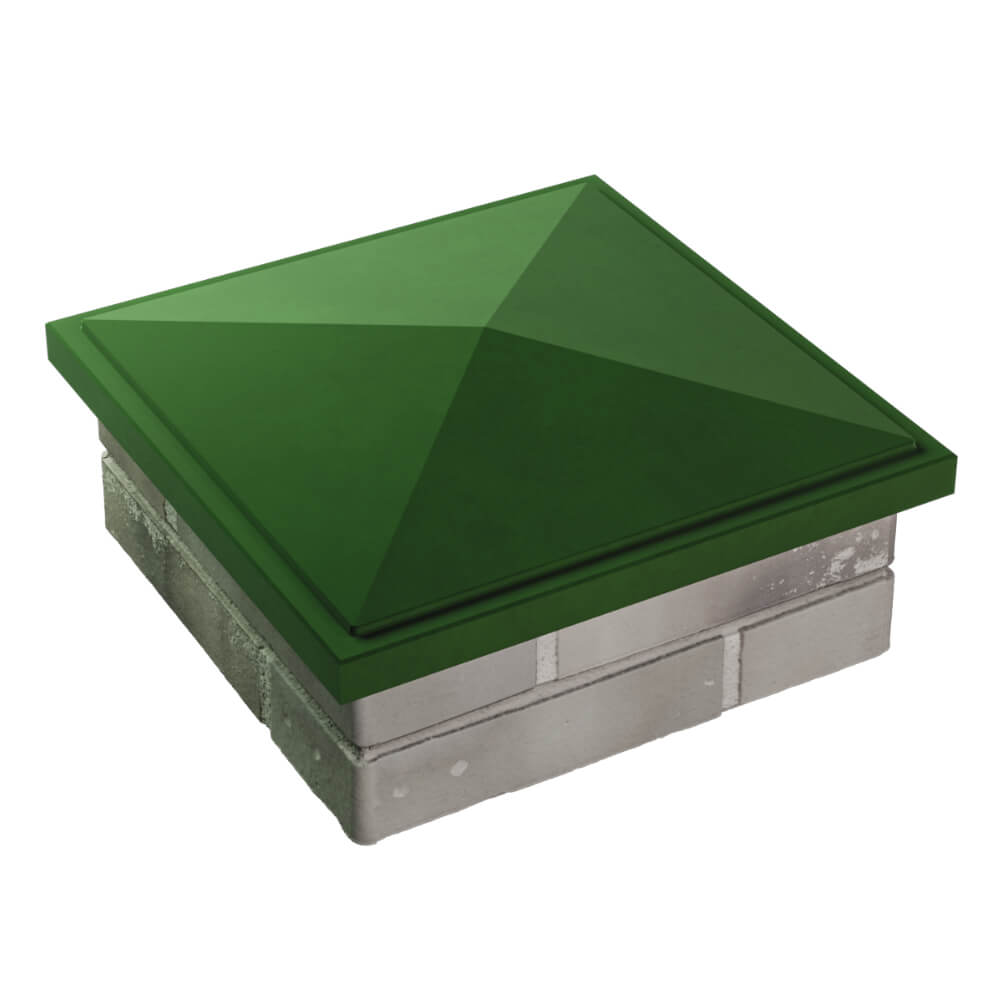 Колпак Zking БонаМоно Зеленый на столб 1.5х1.5 кирпича (385х385, 400х400мм) в Кукуштане фото