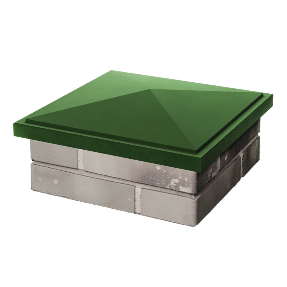 Колпак Zking БонаМоно Зеленый на столб 1.5х1.5 кирпича (385х385, 400х400мм) в Кукуштане фото