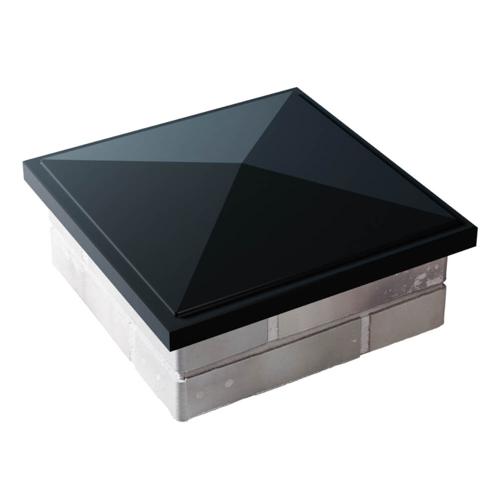 Колпак Zking БонаМоно Черный на столб 1.5х1.5 кирпича (385х385, 400х400мм) в Кукуштане фото