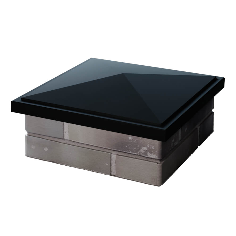 Колпак Zking БонаМоно Черный на столб 1.5х1.5 кирпича (385х385, 400х400мм) в Кукуштане фото