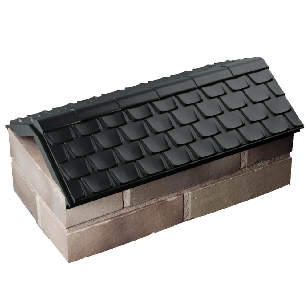 Парапет Zking Эльбрус Черный с посадкой на 1 кирпич (255мм) в Кукуштане фото