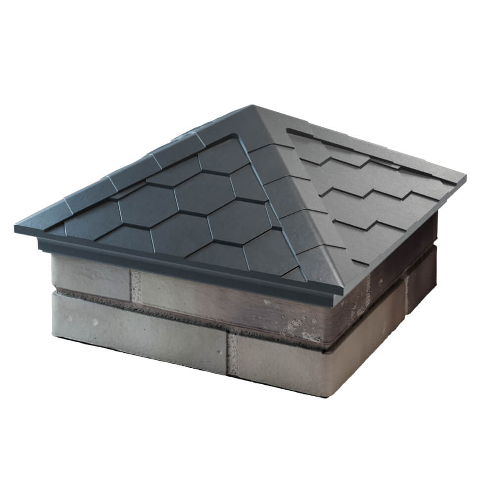 Колпак Zking Эверест Серый на столб 1.5х1.5 кирпича (390х390мм) в Кукуштане фото