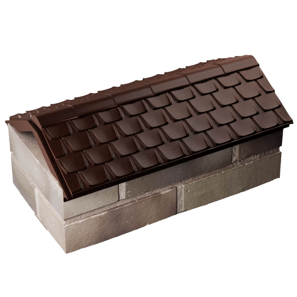Парапет Zking Эльбрус Коричневый с посадкой на 1 кирпич (255мм) в Кукуштане фото