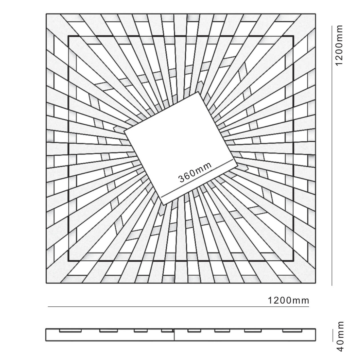 Приствольная решетка для дерева ZKING ATMOSPHERE 1.2х1.2м Черная в Кукуштане фото