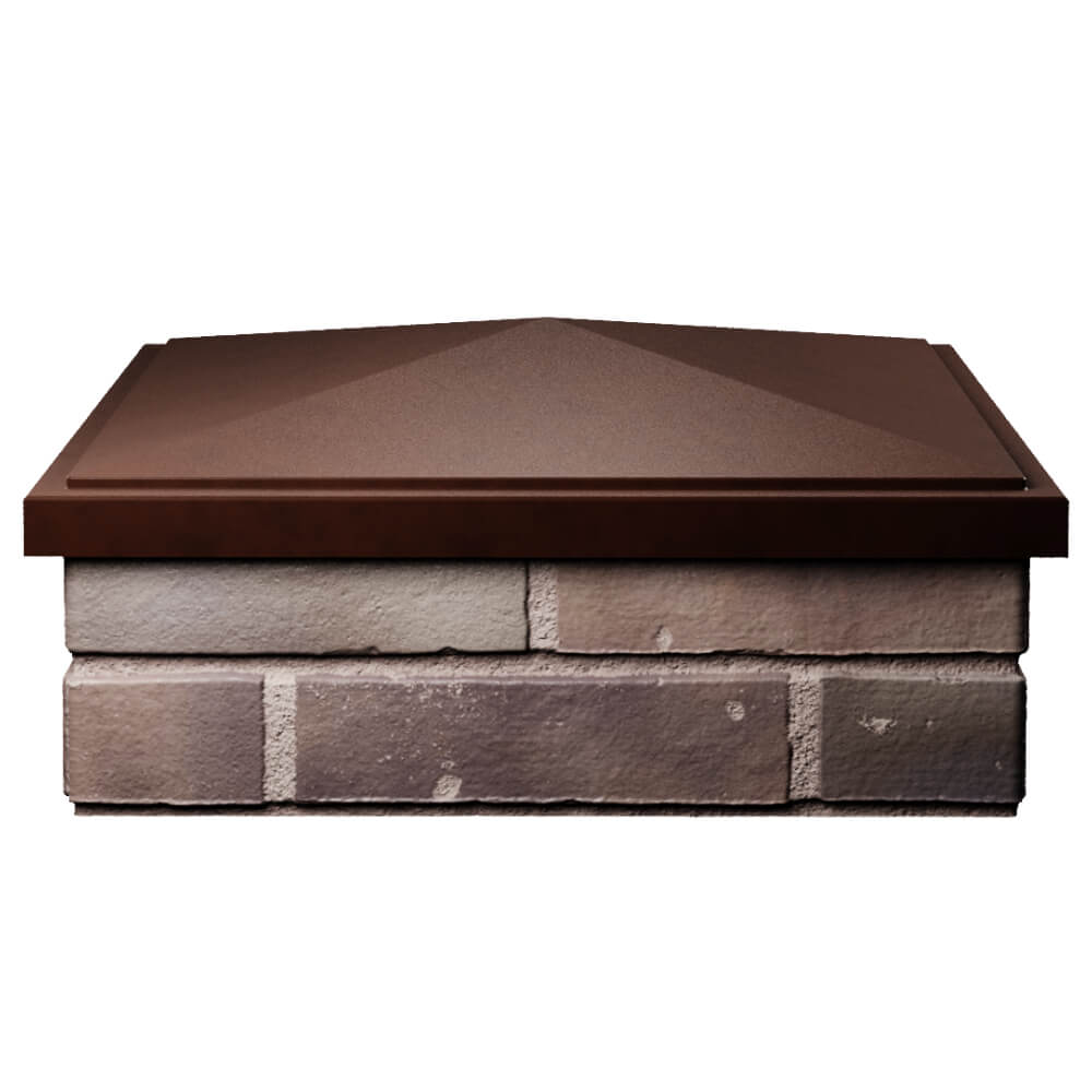 Колпак Zking БонаМоно Коричневый на столб 2х2 кирпича (515х515, 530х530мм) Кукуштан фото