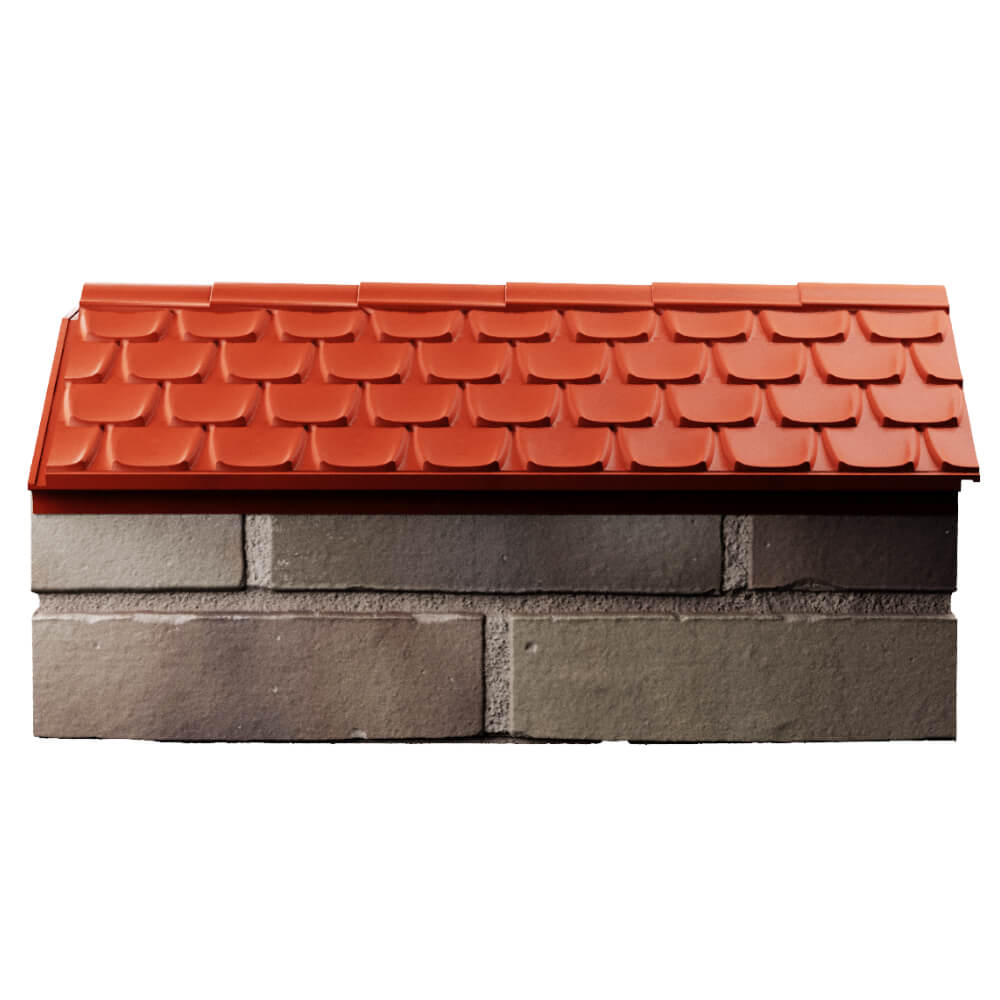 Парапет Zking Эльбрус Красный с посадкой на 1 кирпич (255мм) в Кукуштане фото