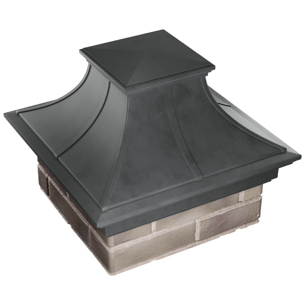 Колпак Zking Монблан Премиум Серый на столб 1.5х1.5 кирпича (385х385мм) в Кукуштане фото